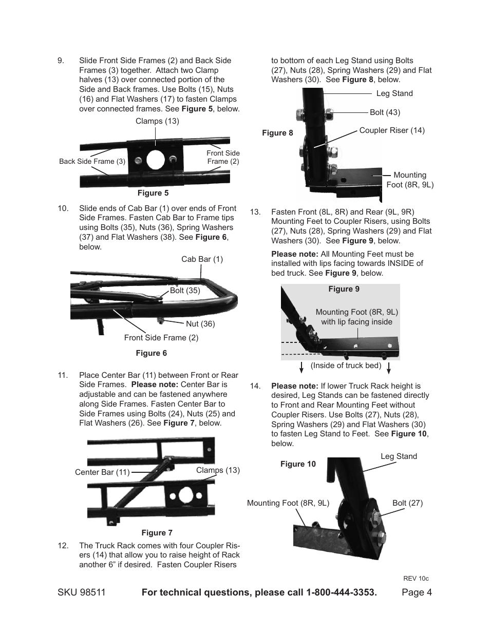 Harbor Freight Tools HAUL MASTER 98511 User Manual | Page 4 / 8