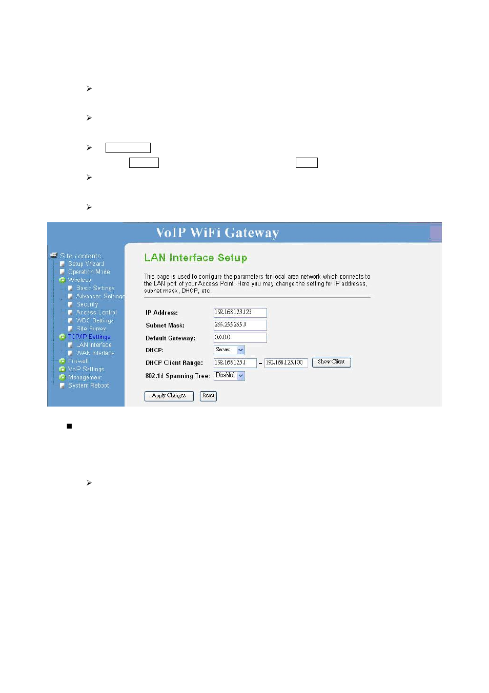 Wan interface | Home Dynamix DW 3512 User Manual | Page 32 / 66