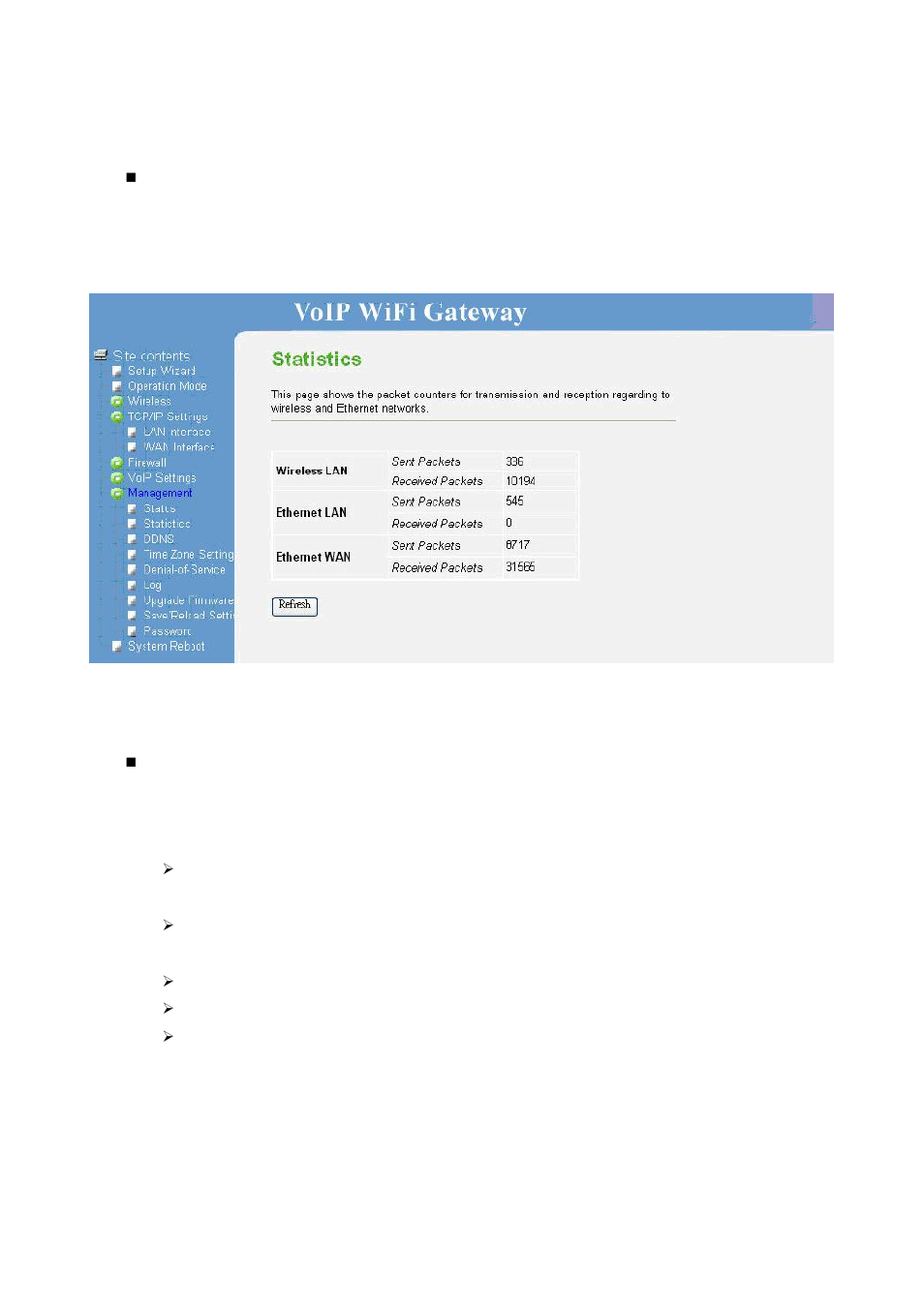 Statistics, Ddns | Home Dynamix DW 3512 User Manual | Page 50 / 66