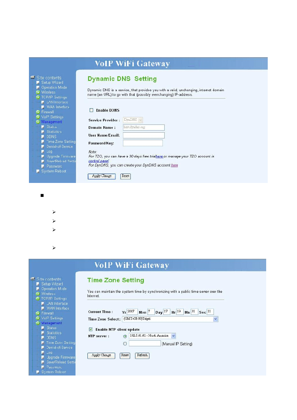 Time zone setting | Home Dynamix DW 3512 User Manual | Page 51 / 66