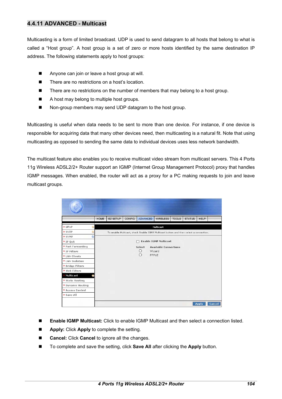 11 advanced - multicast | Home Dynamix ANEXX A User Manual | Page 111 / 184