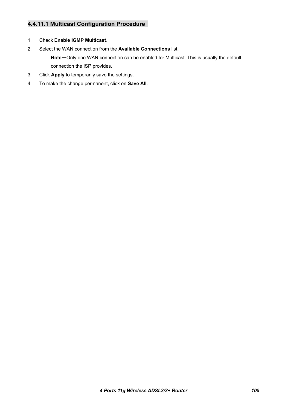 1 multicast configuration procedure | Home Dynamix ANEXX A User Manual | Page 112 / 184