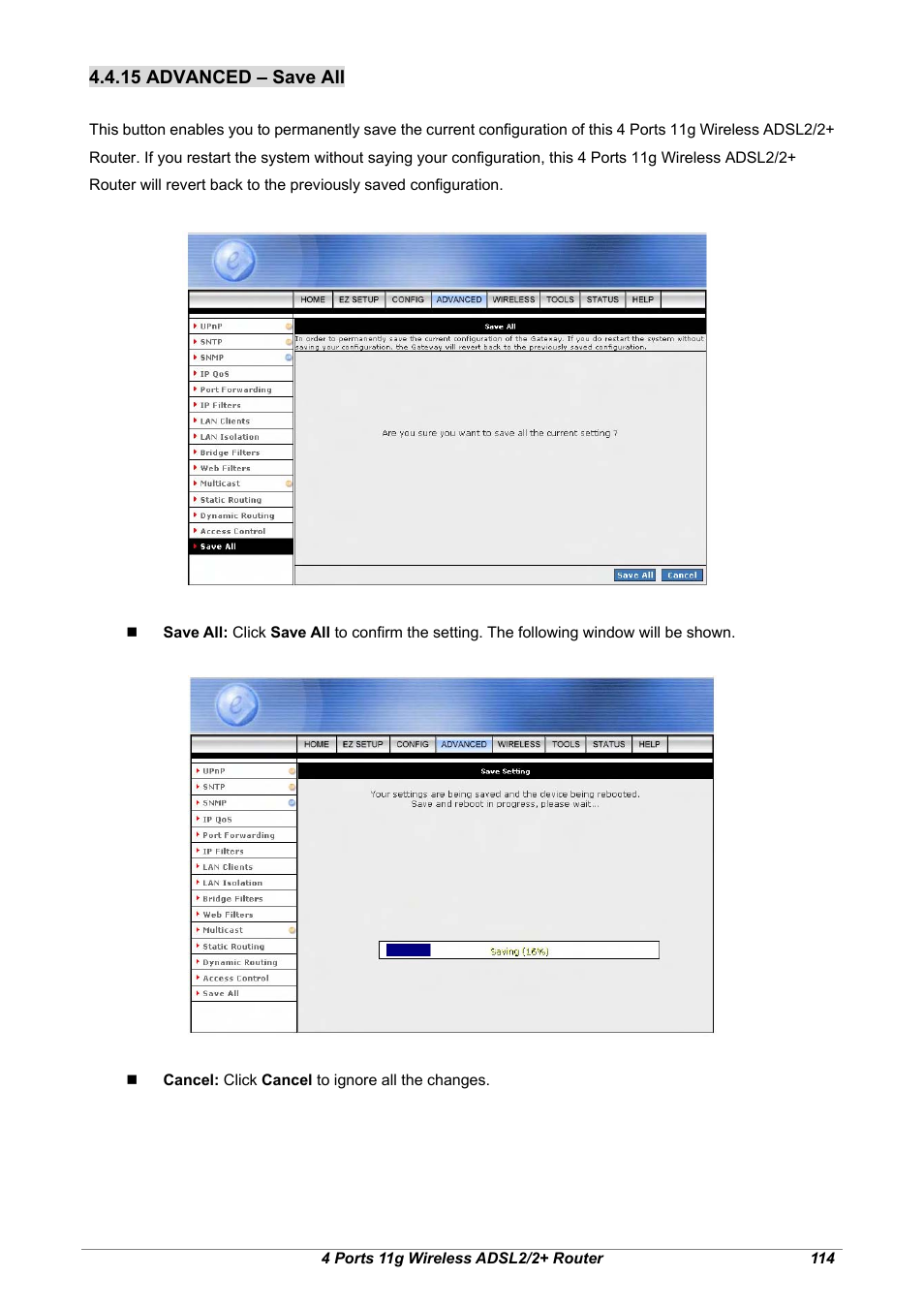 15 advanced – save all | Home Dynamix ANEXX A User Manual | Page 121 / 184