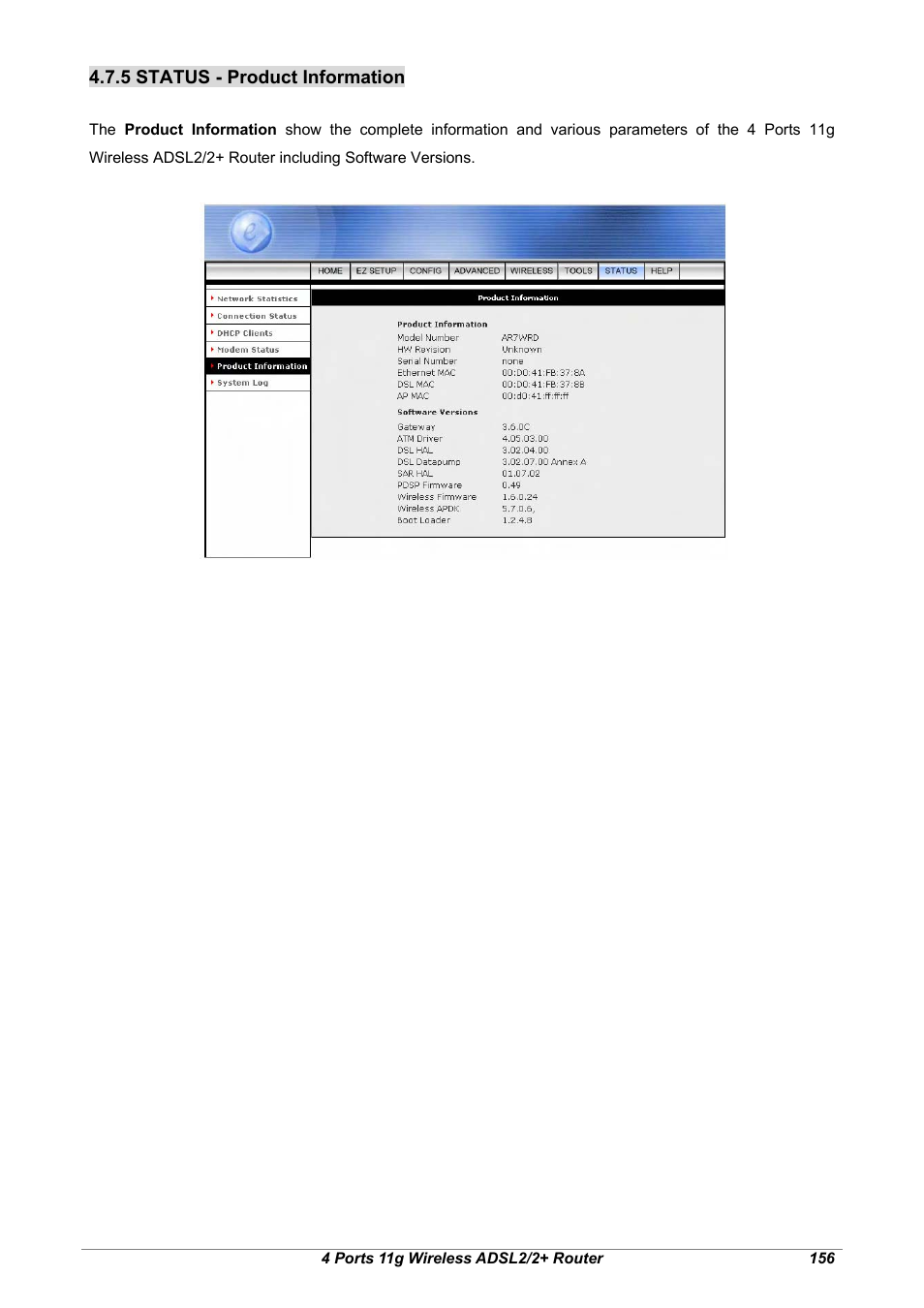 5 status - product information | Home Dynamix ANEXX A User Manual | Page 163 / 184