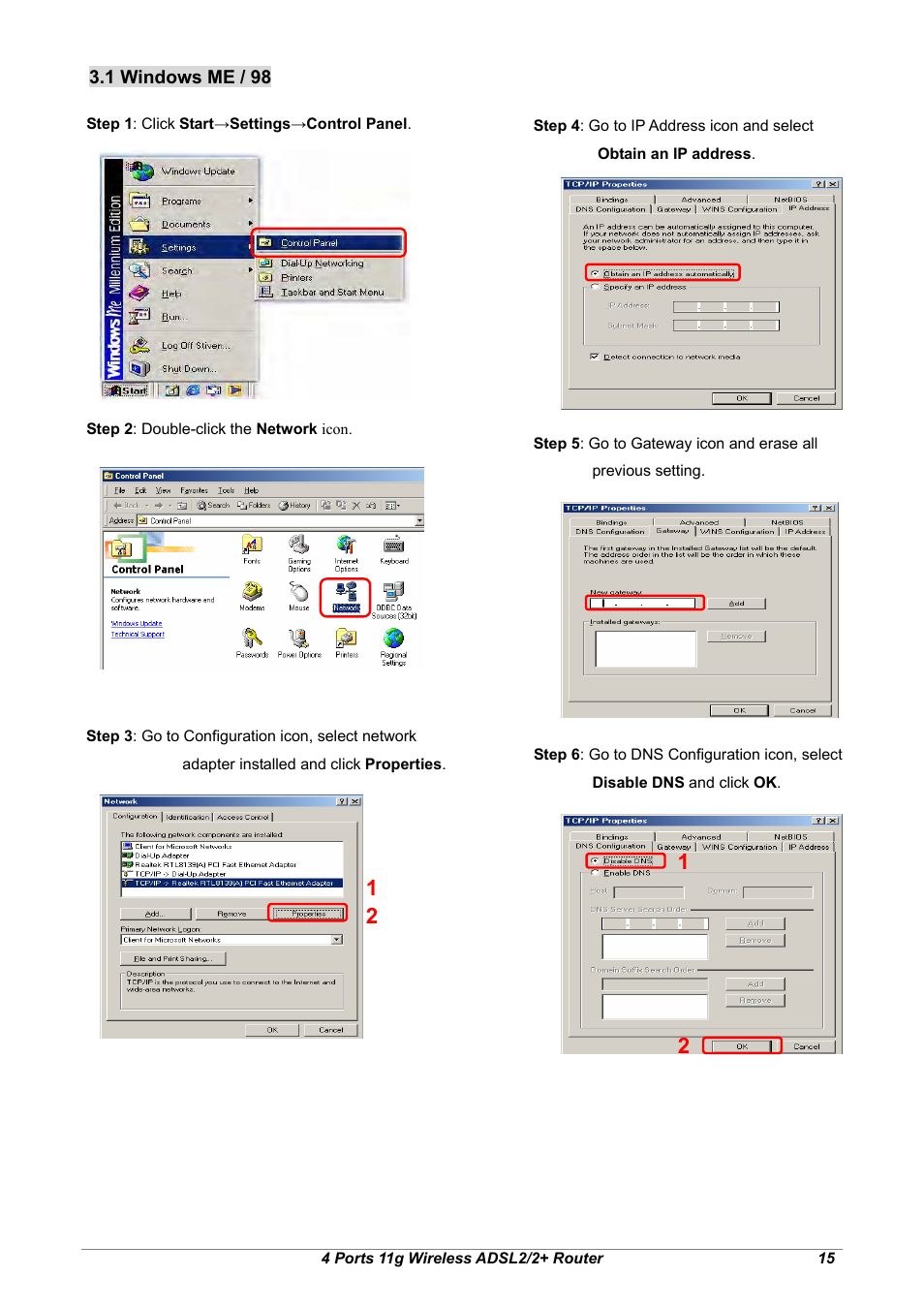 1 windows me / 98 | Home Dynamix ANEXX A User Manual | Page 22 / 184