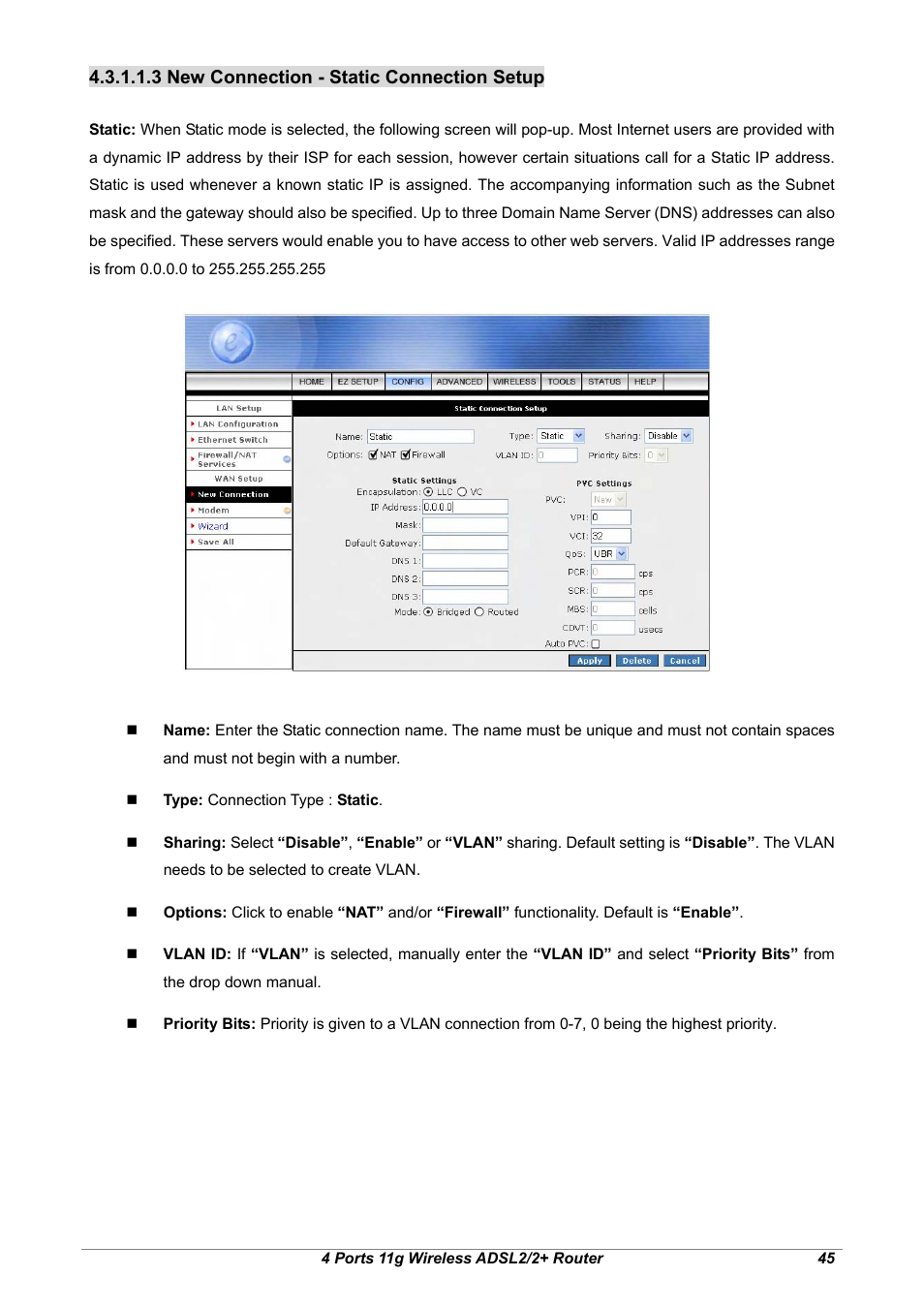 3 new connection - static connection setup | Home Dynamix ANEXX A User Manual | Page 52 / 184