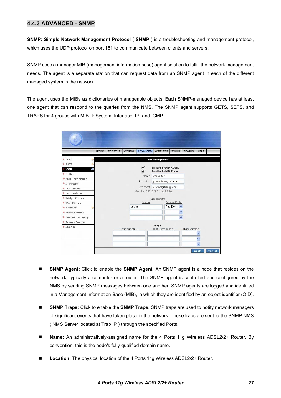 3 advanced - snmp | Home Dynamix ANEXX A User Manual | Page 84 / 184