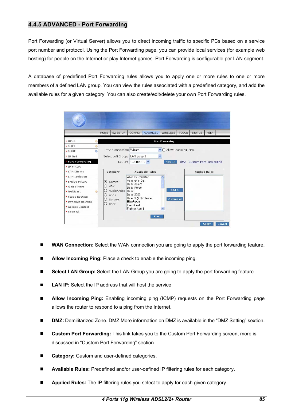 5 advanced - port forwarding | Home Dynamix ANEXX A User Manual | Page 92 / 184