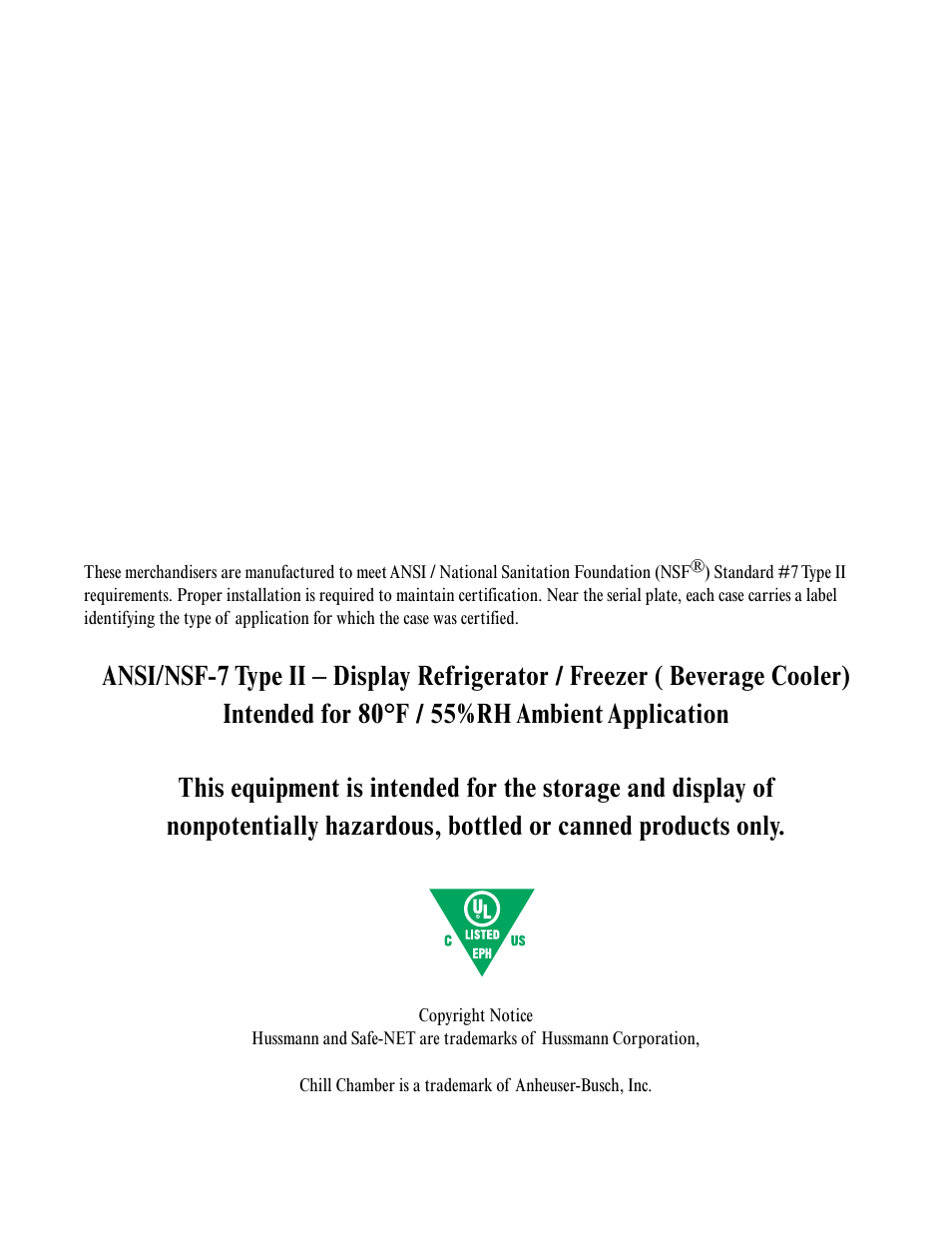 hussmann MAXI-140 User Manual | Page 2 / 20