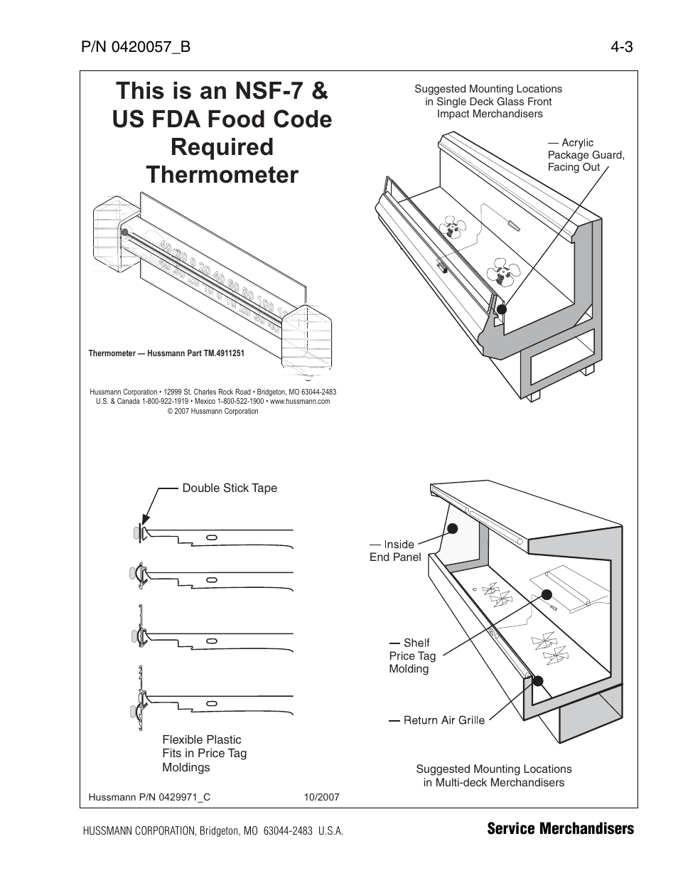 hussmann P/N 0420057_B User Manual | Page 29 / 46