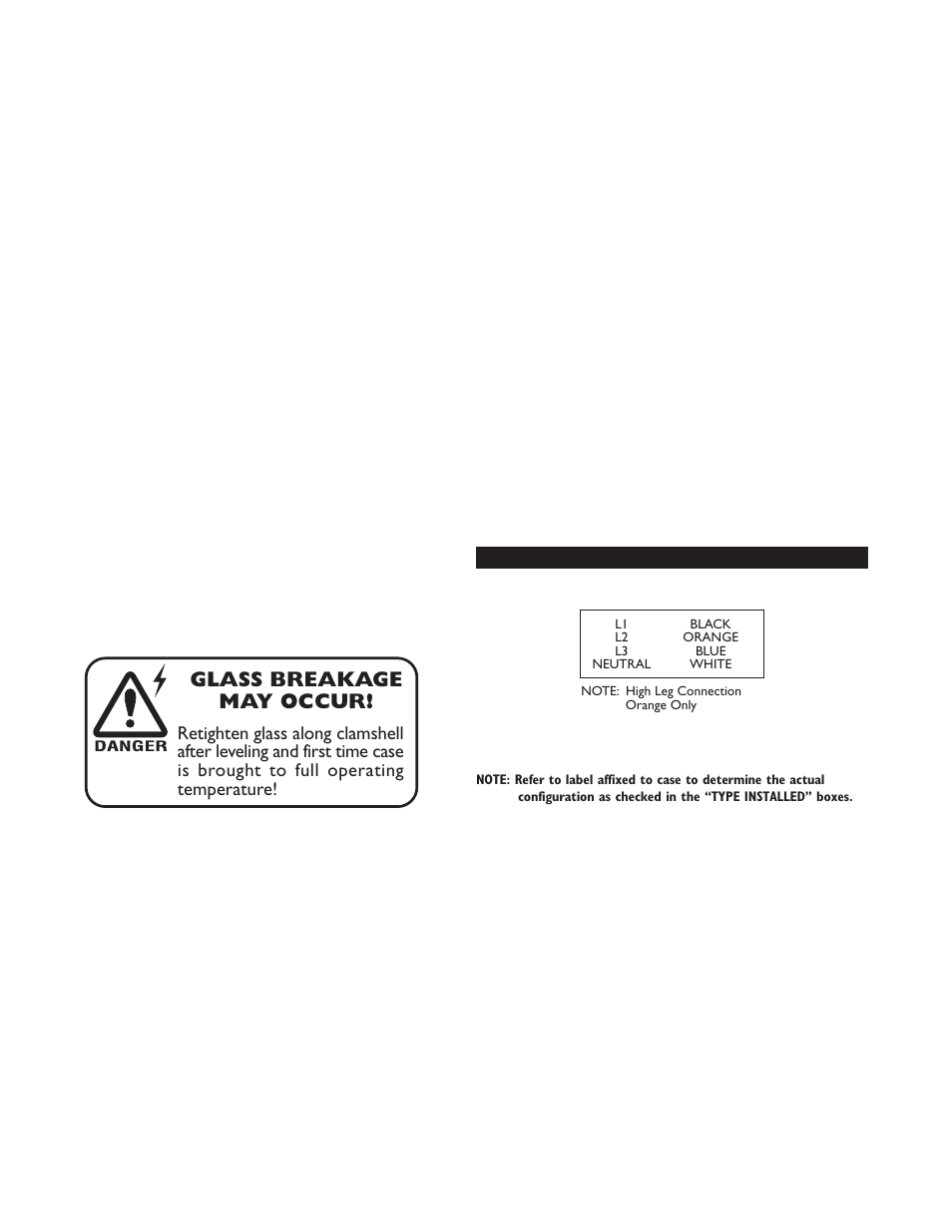 Glass breakage may occur | hussmann CR3HTO-HTB User Manual | Page 4 / 18