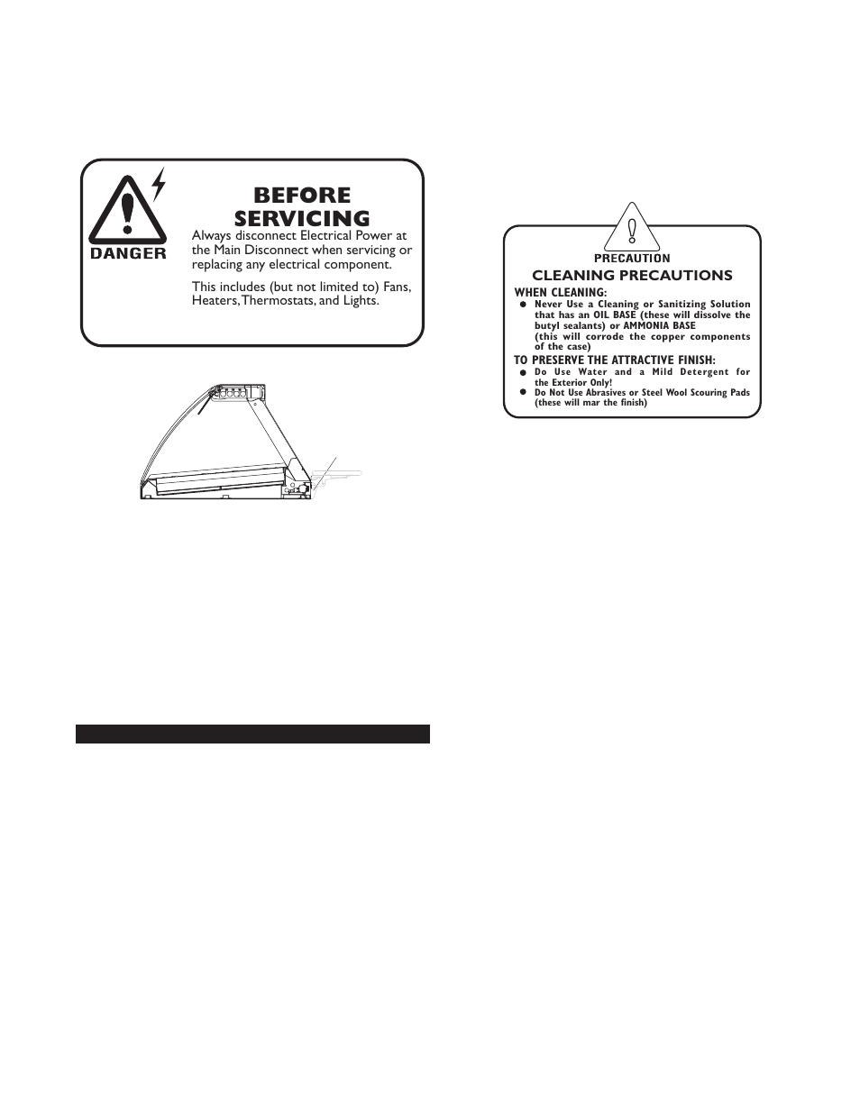 Before servicing | hussmann CR3HTO-HTB User Manual | Page 5 / 18