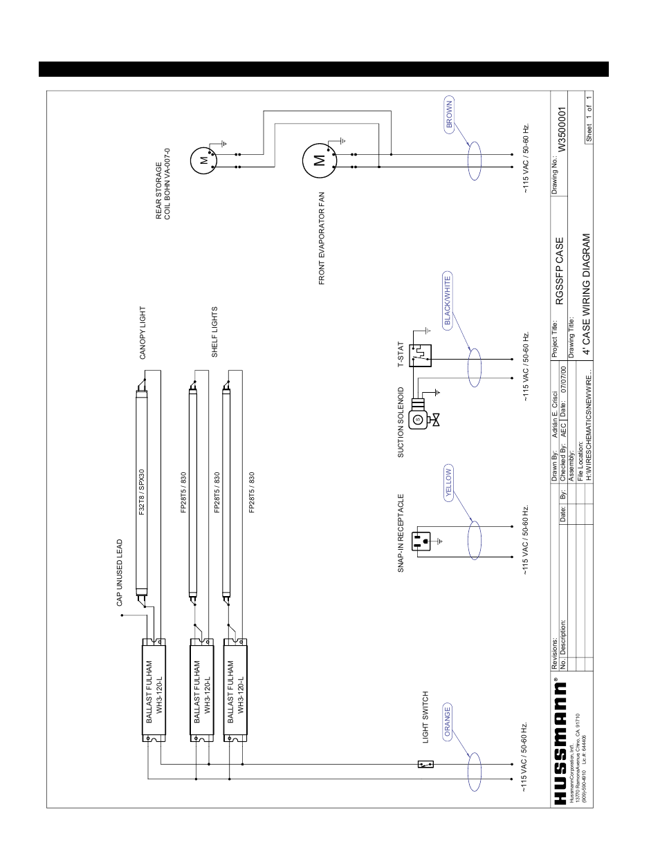 Electrical schematics, Igfp-rgssfp-0008 | hussmann RGSSFP User Manual | Page 10 / 18