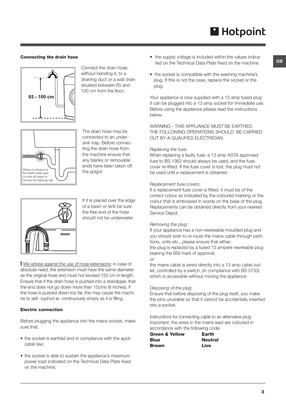 Hotpoint HF8B User Manual | Page 3 / 16