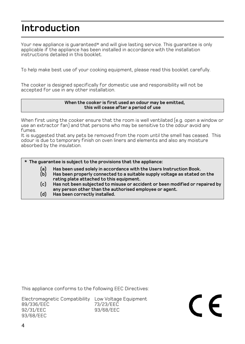 Introduction | Hotpoint double oven cookers User Manual | Page 4 / 36