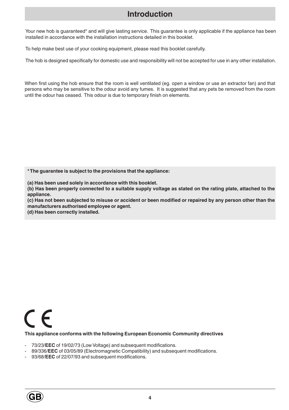 Introduction | Hotpoint E6004 User Manual | Page 4 / 16