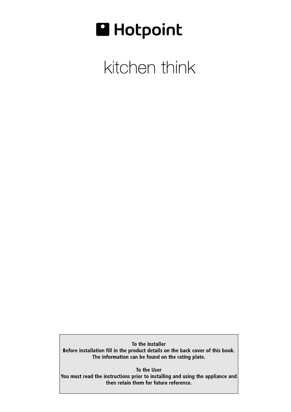 Hotpoint BCI450 User Manual | 20 pages