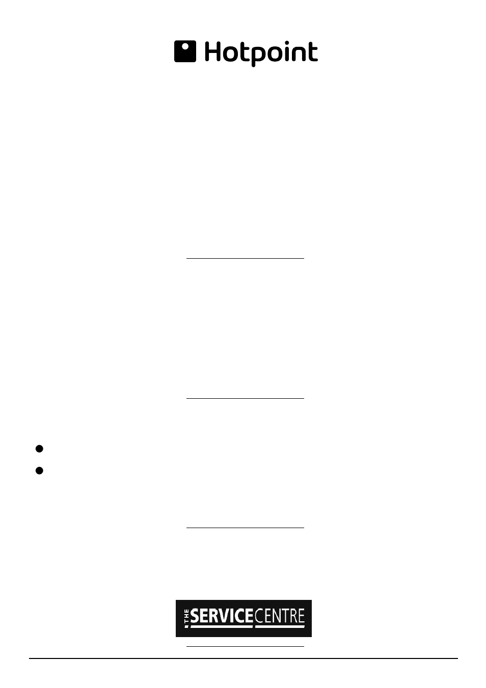 After sales service | Hotpoint BCI450 User Manual | Page 17 / 20
