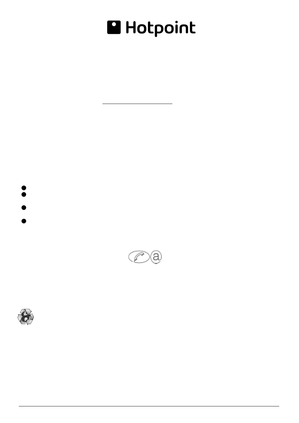 Guarantee, Recycling & disposal information | Hotpoint BCI450 User Manual | Page 18 / 20