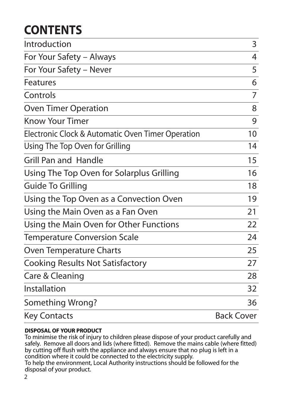 Hotpoint BU72 User Manual | Page 2 / 40