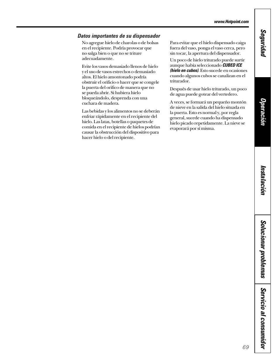 Hotpoint 22 User Manual | Page 69 / 88