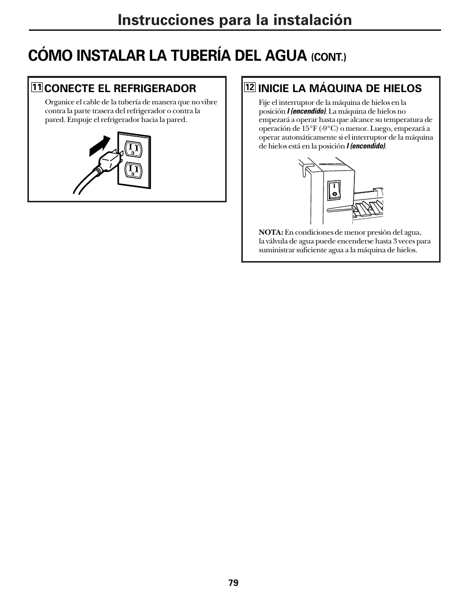 Instrucciones para la instalación, Cómo instalar la tubería del agua | Hotpoint 22 User Manual | Page 79 / 88