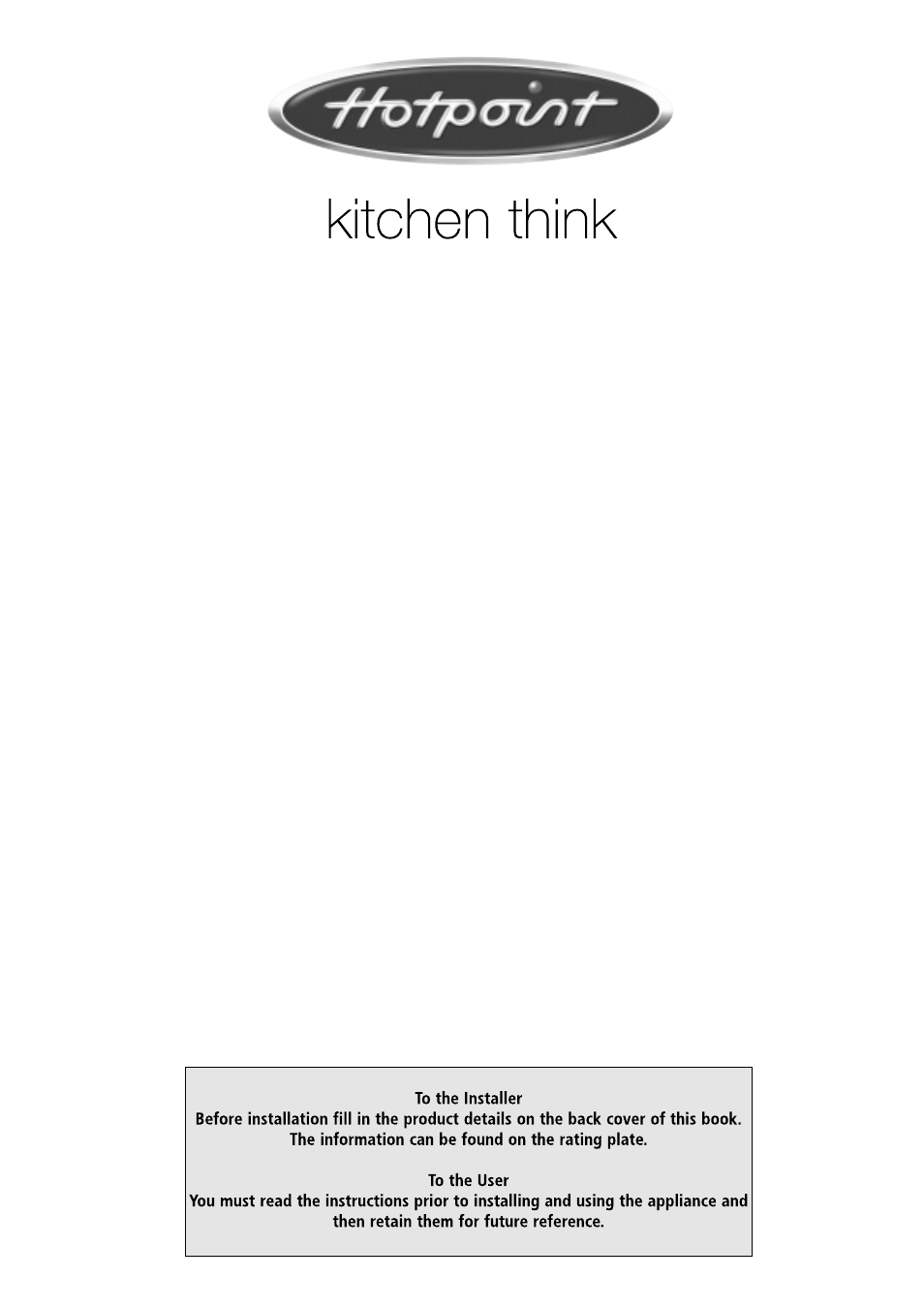 Hotpoint BFV62 User Manual | 20 pages