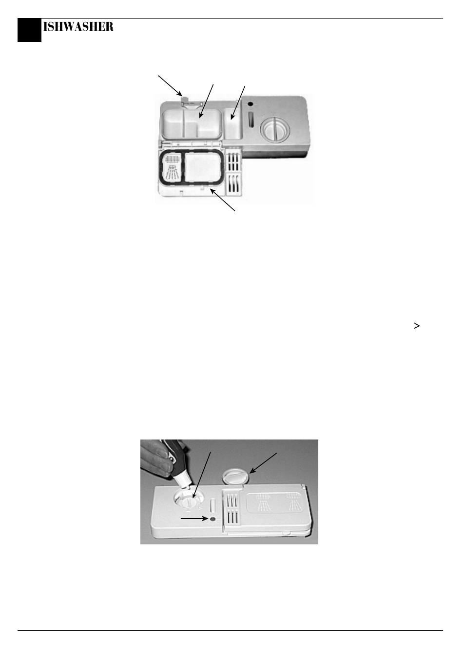 Before using your dishwasher, Ishwasher | Hotpoint BFV62 User Manual | Page 12 / 20