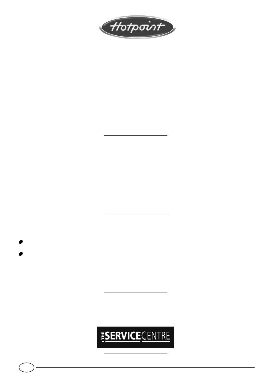 After sales service | Hotpoint G760 User Manual | Page 14 / 16