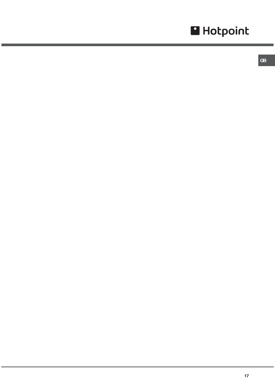 Hotpoint OS User Manual | Page 17 / 20