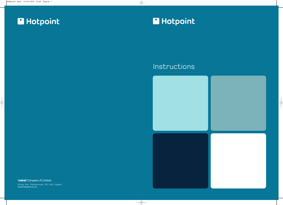 Hotpoint HS73X User Manual | 9 pages