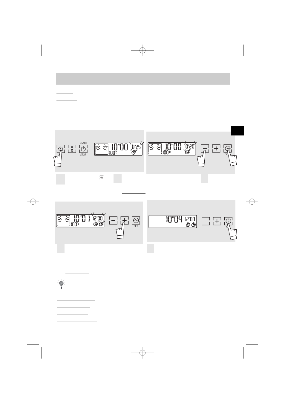 Delayed cooking | Hotpoint SEO100 User Manual | Page 14 / 19