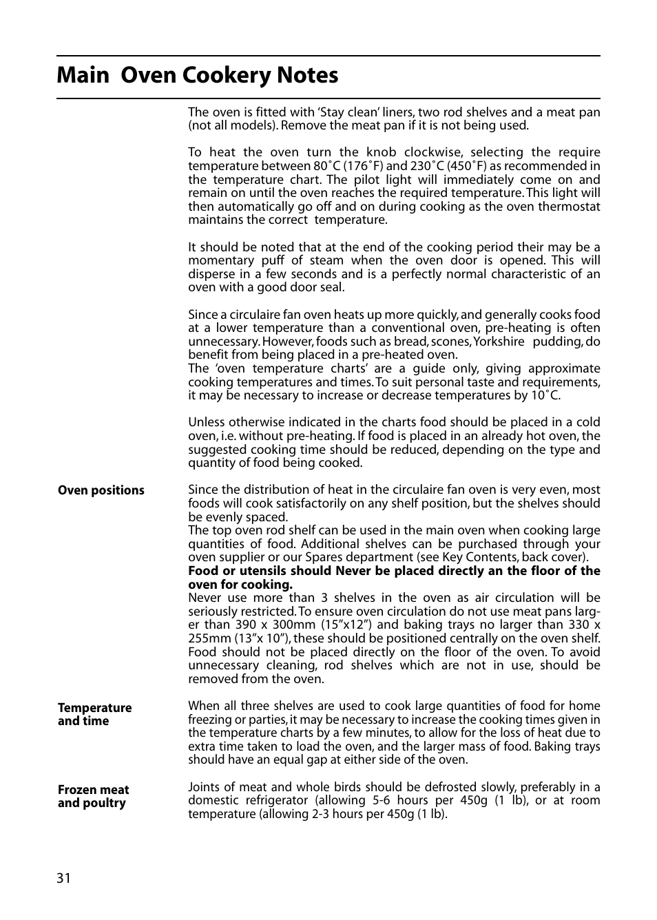 Hotpoint C362E User Manual | Page 32 / 44