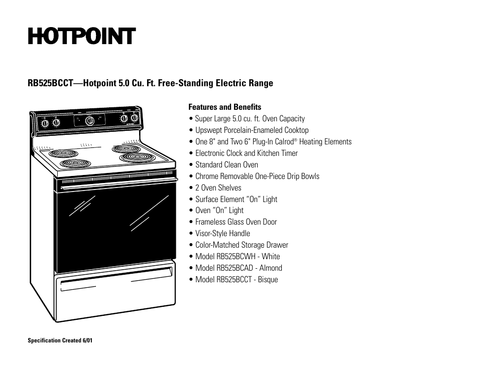 Hotpoint RB525BCCT User Manual | Page 2 / 2
