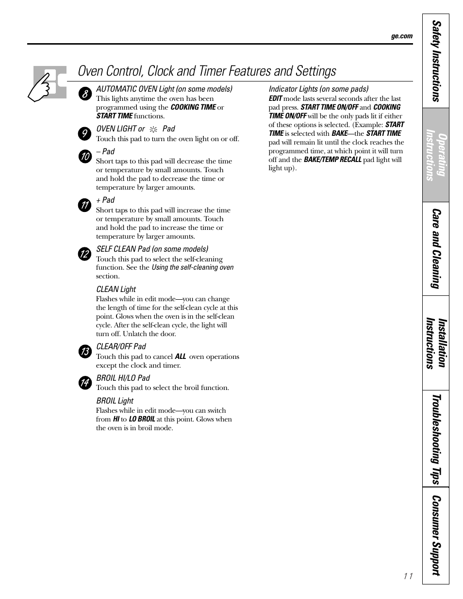Hotpoint JBP21 User Manual | Page 11 / 52