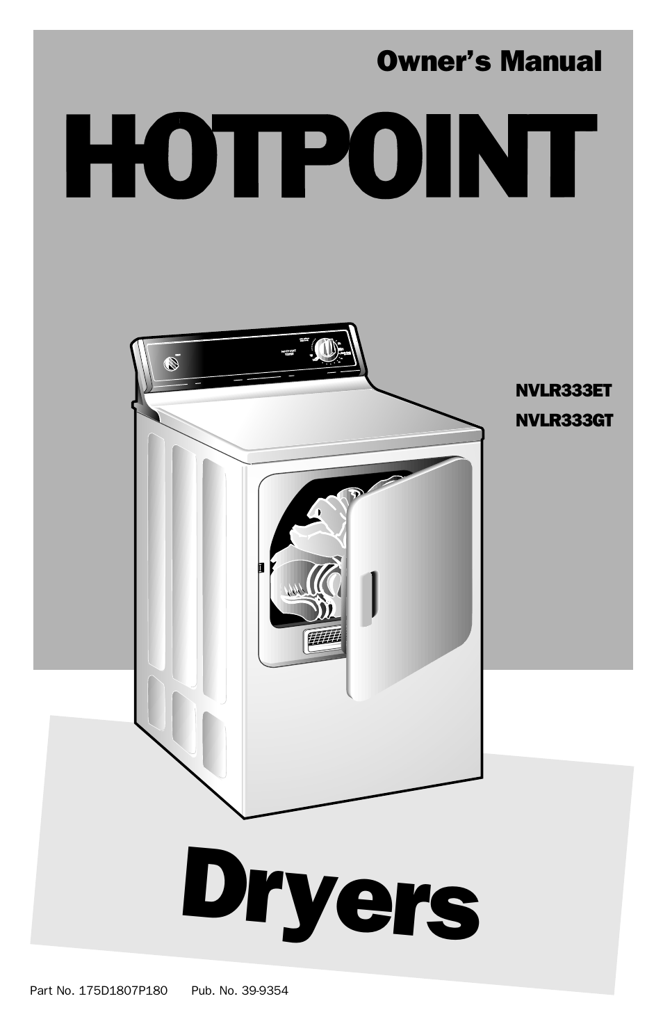 Hotpoint NVLR333GT User Manual | 16 pages