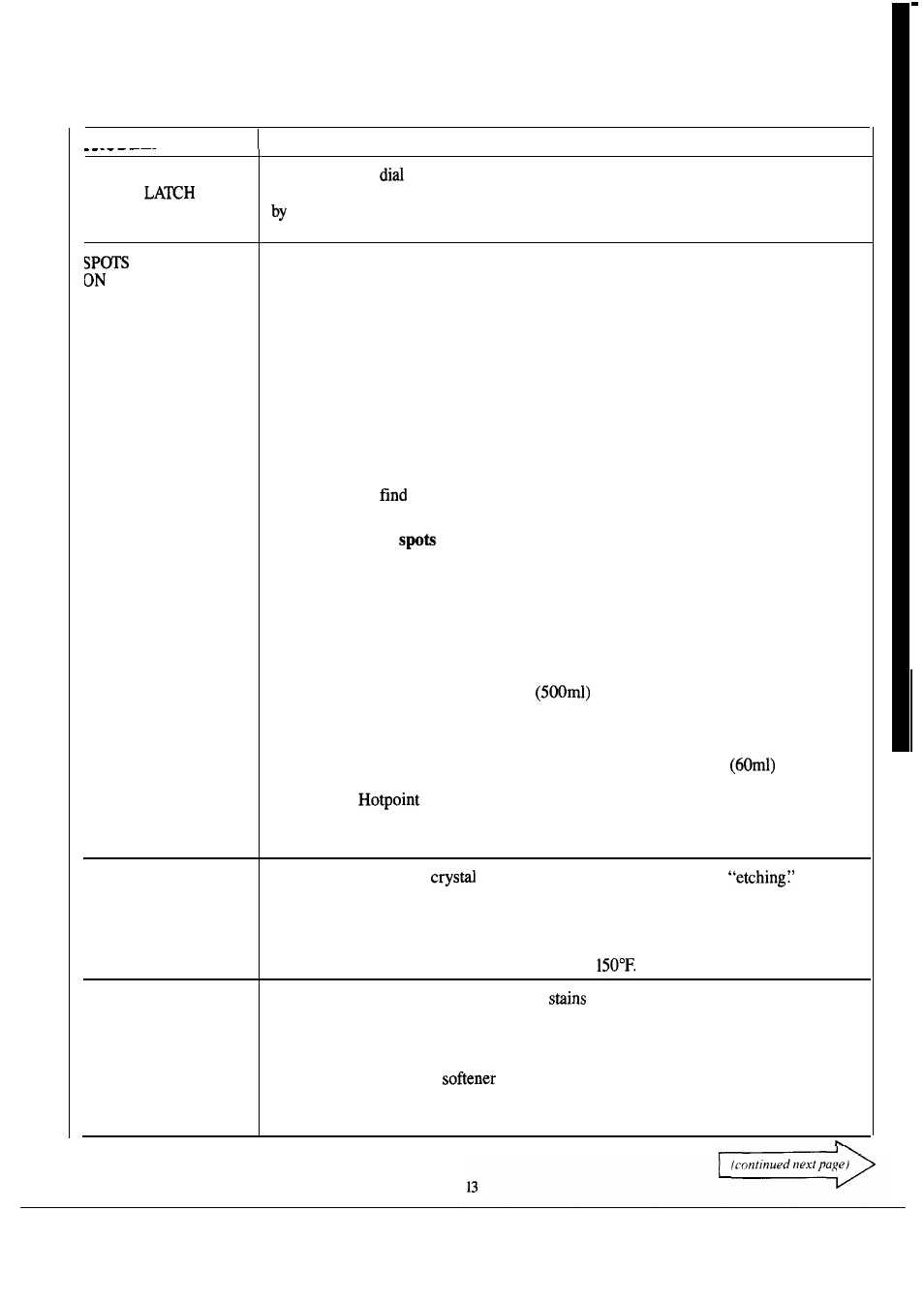 Hotpoint HDA959M User Manual | Page 13 / 18