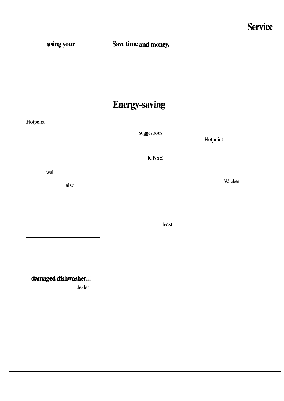 Appliance registration, Energy-saving tips, Model and serial numbers | Help us help you... if you need, Tips | Hotpoint HDA959M User Manual | Page 2 / 18