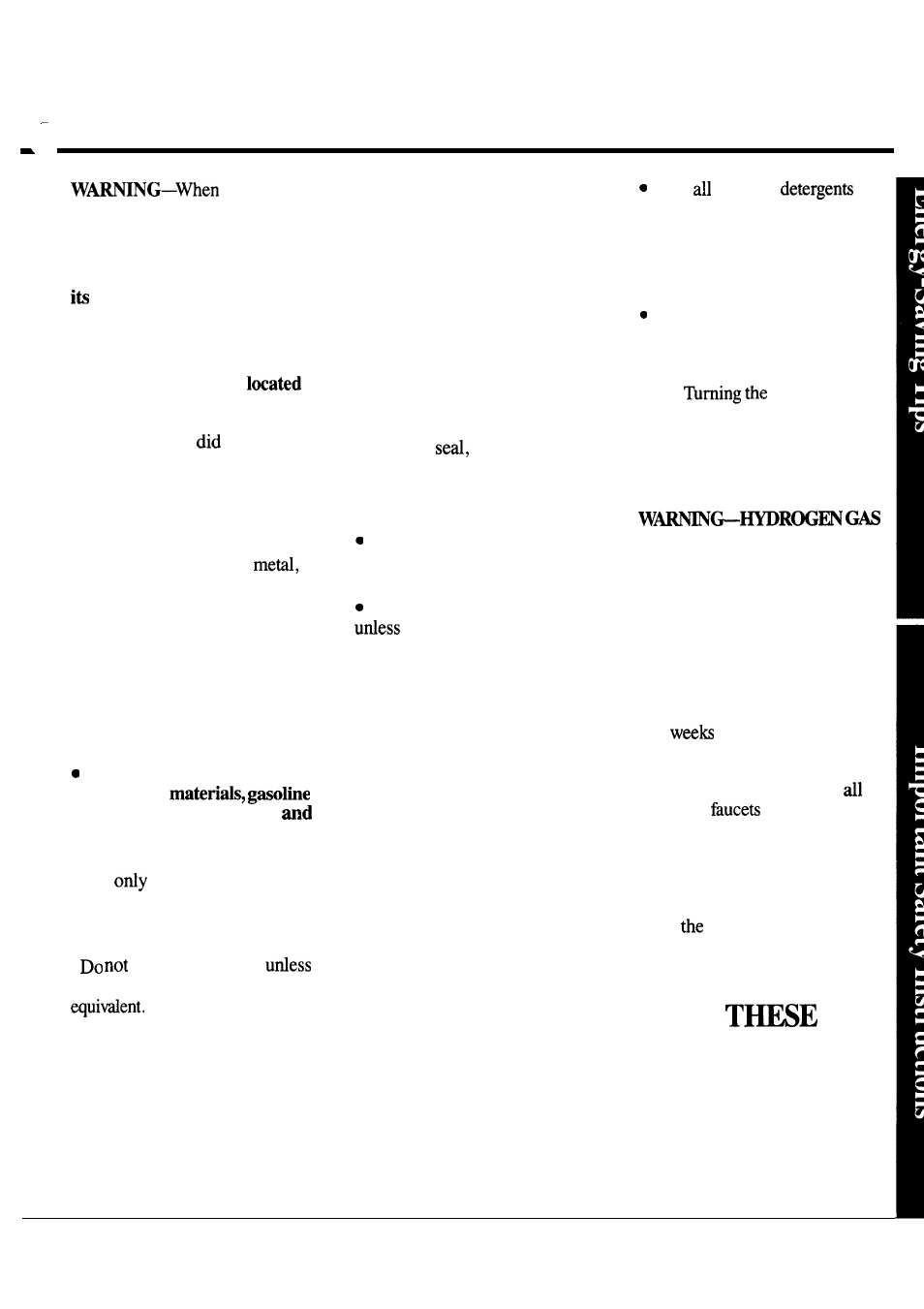 Safety instructions, Important safety instructions, Save instructions | Hotpoint HDA959M User Manual | Page 3 / 18