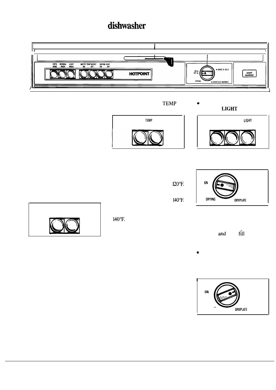 Plate warmer, Cycle features, Operating instructions | Selection, Drying options, How to operate your | Hotpoint HDA959M User Manual | Page 4 / 18