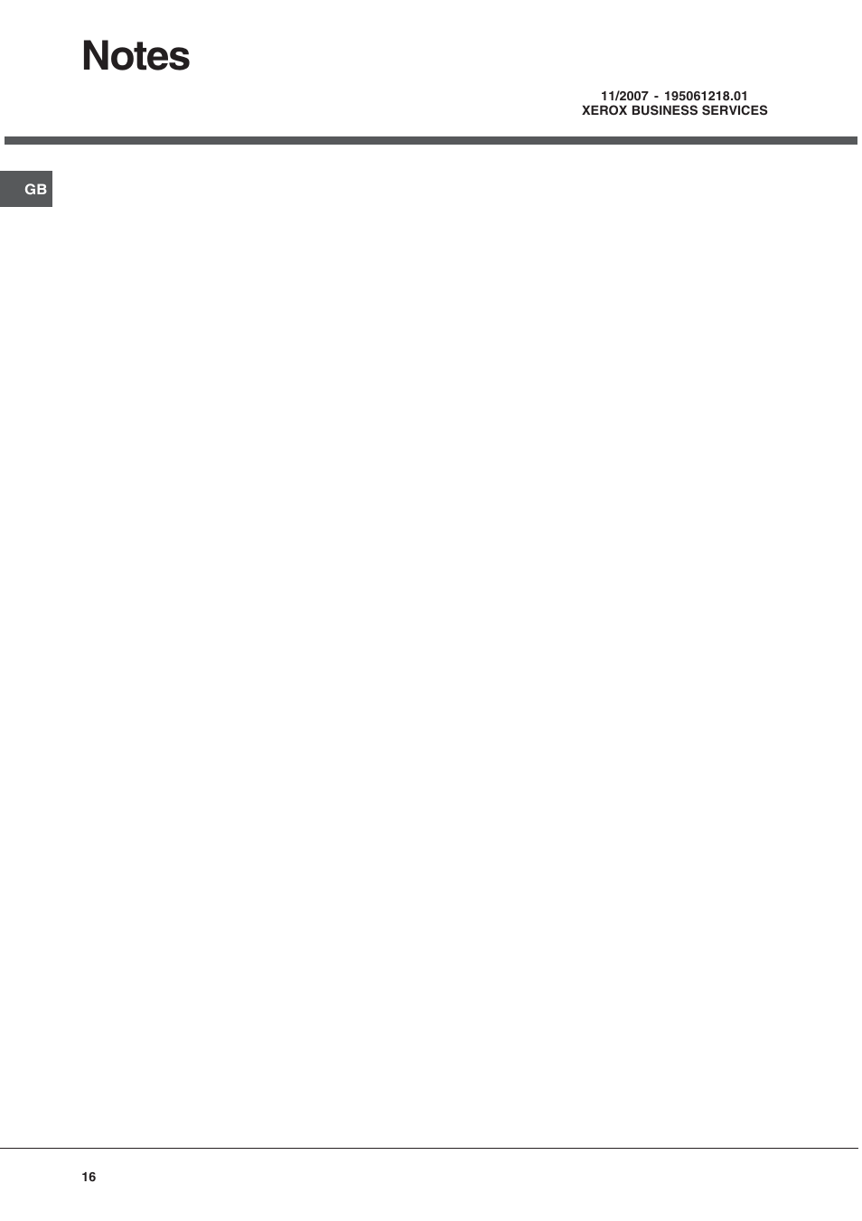 Hotpoint GE75DX User Manual | Page 16 / 16