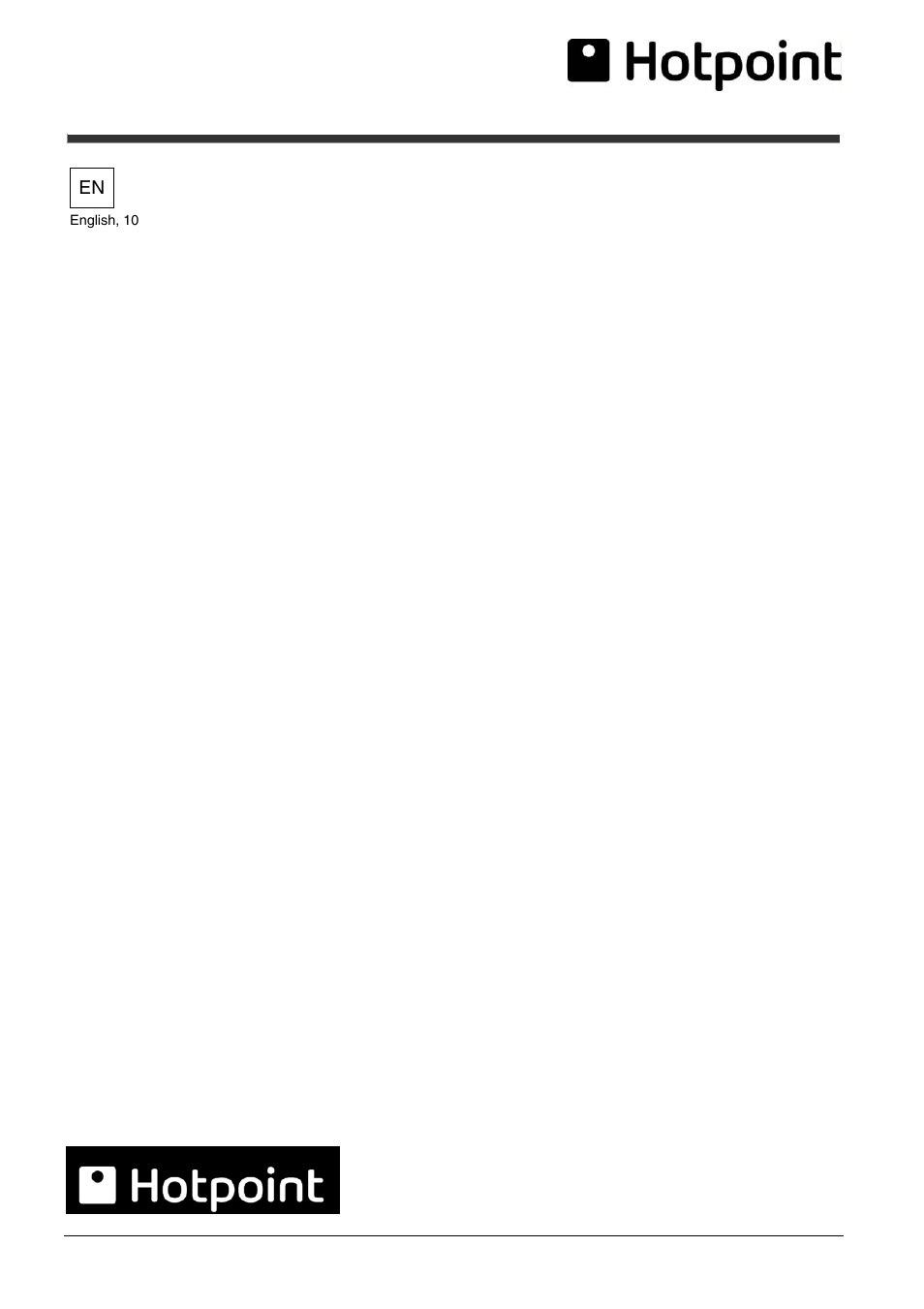 Hotpoint HTN41 User Manual | 12 pages