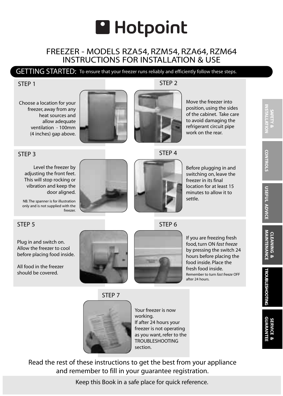 Hotpoint RZM64 User Manual | 20 pages