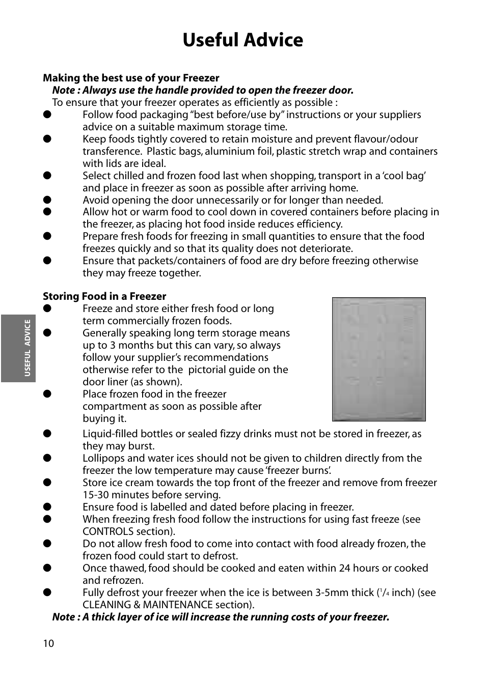 Useful advice | Hotpoint RZM64 User Manual | Page 10 / 20