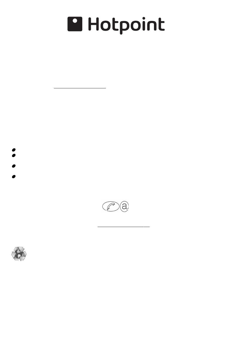 Guarantee, Recycling & disposal information | Hotpoint SD 52K - SD 52 User Manual | Page 15 / 16