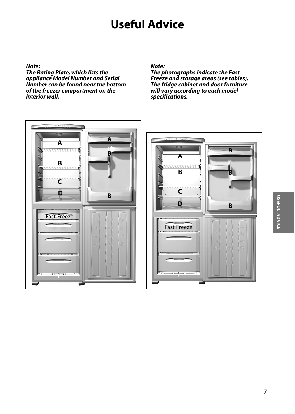 Useful advice | Hotpoint RFM17 User Manual | Page 7 / 24