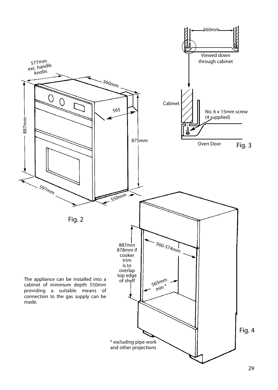 Fig. 3 fig. 4 fig. 2 | Hotpoint S230G DY230G User Manual | Page 29 / 36