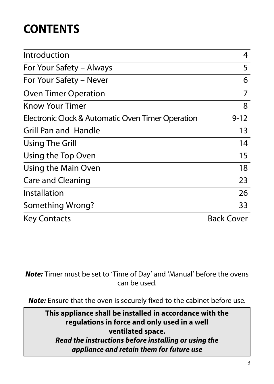 Hotpoint S230G DY230G User Manual | Page 3 / 36