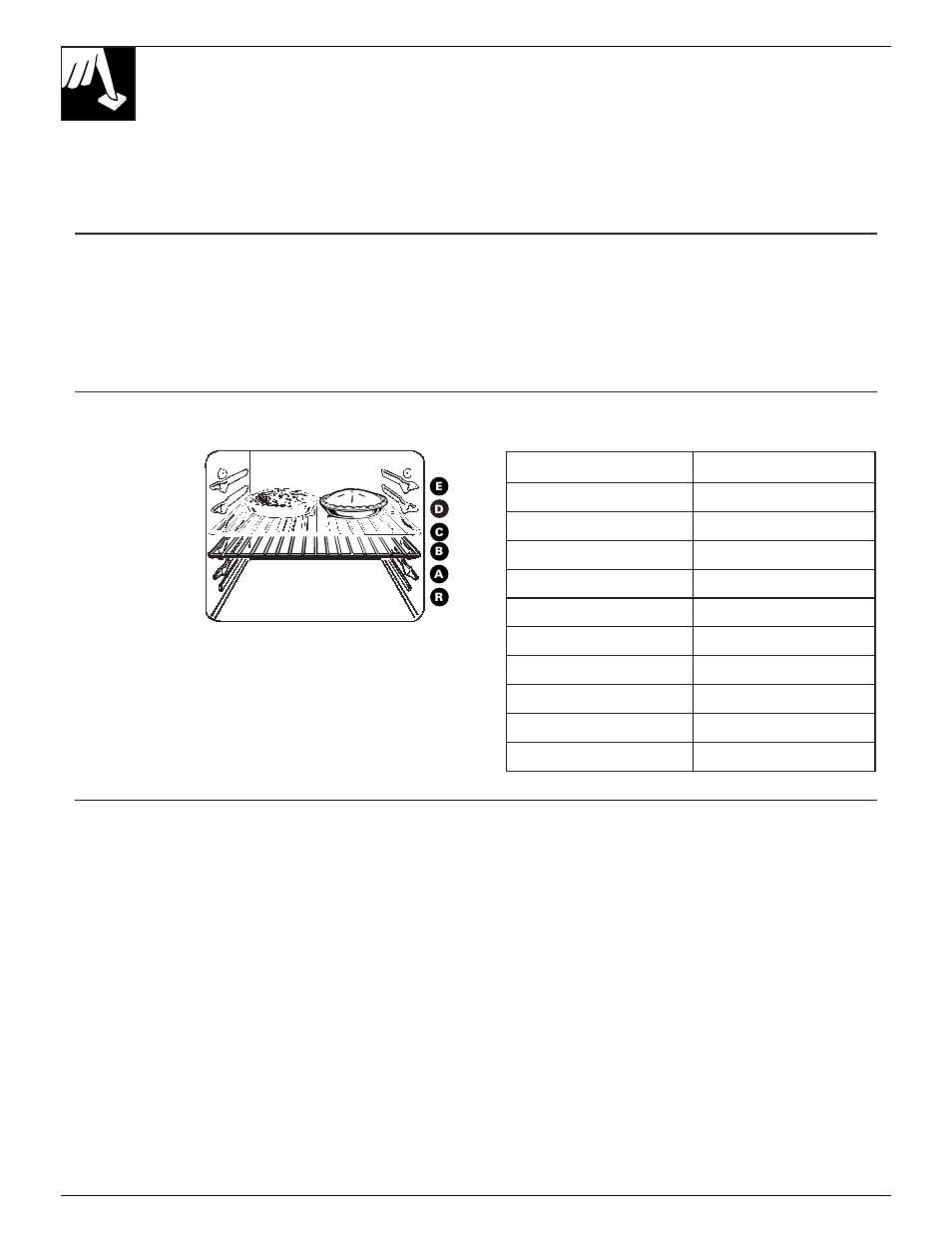 Baking, 16 baking, How to set your range for baking | Oven shelves, Preheating pan placement | Hotpoint RGB532 User Manual | Page 16 / 44
