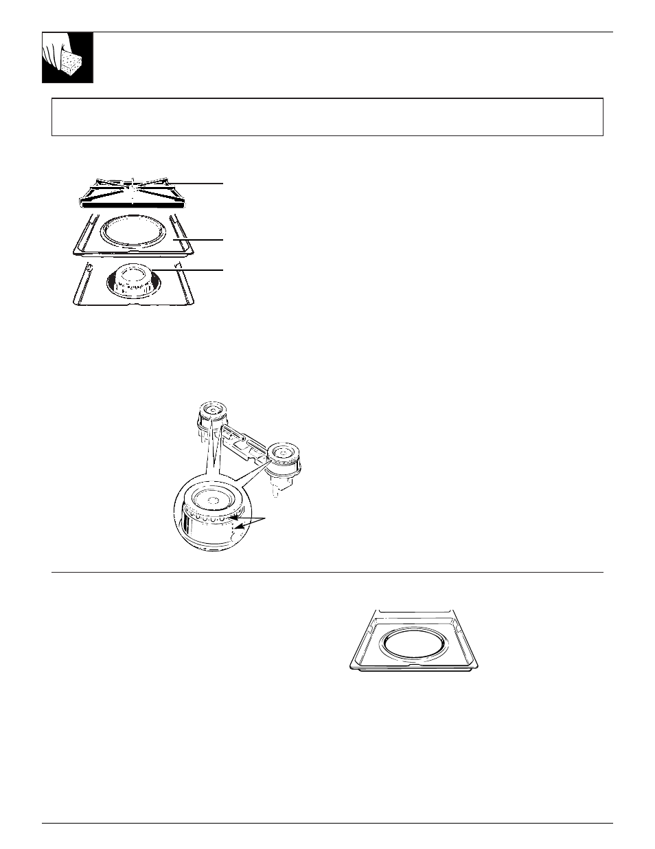 Care and cleaning, Drip pans, Standard twin burners | Hotpoint RGB532 User Manual | Page 24 / 44